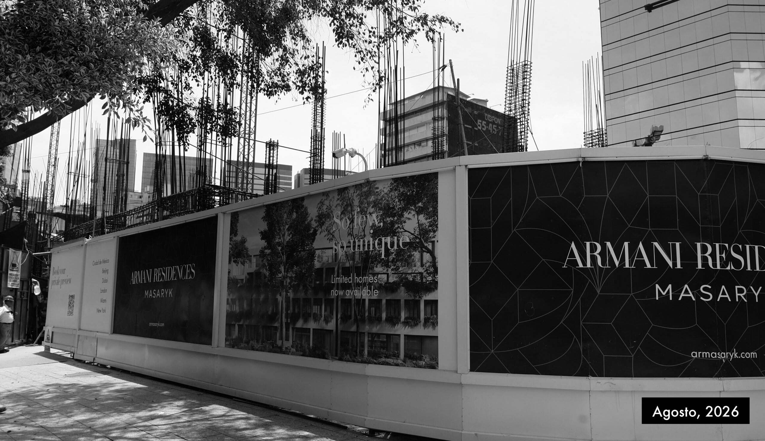 Armani Residences Masaryk construction progress, August 2026